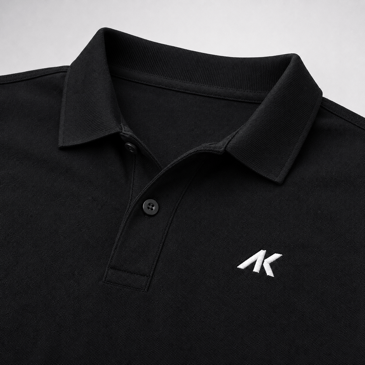 AK Mens Premium Regular fit Black Polo T-Shirt , Short Sleeve - Image 3