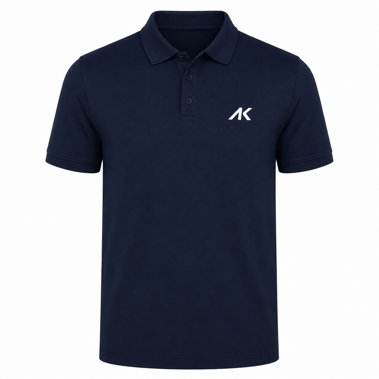 AK Mens Premium Regular fit Navy Blue Polo T-Shirt , Short Sleeve - Image 3