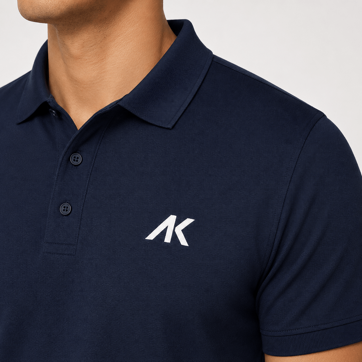AK Mens Premium Regular fit Navy Blue Polo T-Shirt , Short Sleeve - Image 6