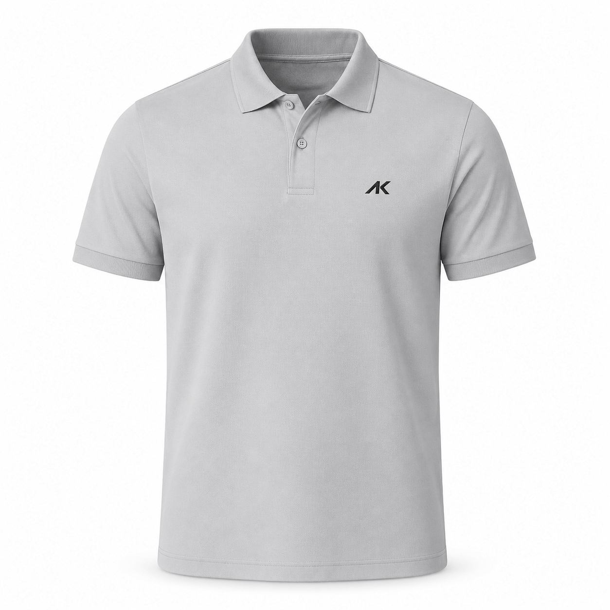 AK Mens Premium Regular fit aluminium Polo T-Shirt , Short Sleeve - Image 2
